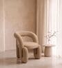 Orevyn Sculpt Lounge Chair In Beige Colour