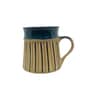 Organic 500ml Cream & Teal Green Ceramic Coffee Mug