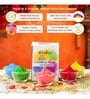 Organic Herbal Gulal Holi Colours  Pack of 5, 80gms