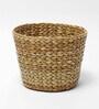 (1Pc) Beige Kouna Grass Handwoven Multipurpose Planter & Storage Basket