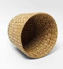 (1Pc) Beige Kouna Grass Handwoven Multipurpose Planter & Storage Basket