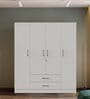 Organza 4 Door Wardrobe In Frosty White Finish