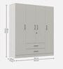 Organza 4 Door Wardrobe In Frosty White Finish
