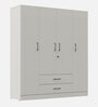 Organza 4 Door Wardrobe In Frosty White Finish