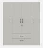 Organza 4 Door Wardrobe In Frosty White Finish