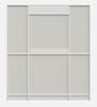 Organza 4 Door Wardrobe In Frosty White Finish with Mirror