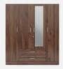Organza Plus 4 Door Wardrobe In Walnut  Colour With Mirror