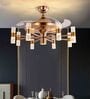 Ori Gold Aluminium and Crystal LED Smart Fan Chandelier