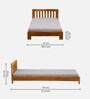 Orian Sheesham Wood Single Bed in Scratch Resistant Rustic Teak Finish