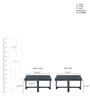 Oriel Sheesham Wood Nesting Coffee Table Set in Honey Oak Finish With Cushioned Stools