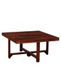 Oriel Sheesham Wood Nesting Coffee Table Set in Honey Oak Finish With Cushioned Stools