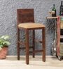 Oriel Sheesham Wood Bar Chair In Provincial Teak Finish