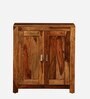 Oriel Sheesham Wood Shoe Cabinet In Rustic Teak Finish