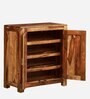 Oriel Sheesham Wood Shoe Cabinet In Rustic Teak Finish