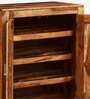 Oriel Sheesham Wood Shoe Cabinet In Rustic Teak Finish