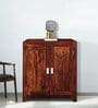 Oriel Sheesham Wood Shoe Cabinet in Scratch Resistant Honey Oak Finish