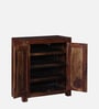 Oriel Sheesham Wood Shoe Cabinet In Scratch Resistant Provincial Teak Finish