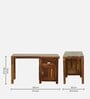 Oriel Sheesham Wood Writing Table In Provincial Teak Finish