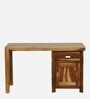 Oriel Sheesham Wood Writing Table In Rustic Teak Finish