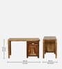 Oriel Sheesham Wood Writing Table In Rustic Teak Finish