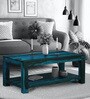 Oriel Sheesham Wood Coffee Table in Ocean Blue Finish