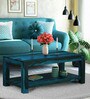 Oriel Sheesham Wood Coffee Table in Ocean Blue Finish