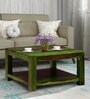 Oriel Sheesham Wood Coffee Table in Spring Green Finish