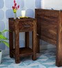 Oriel Sheesham Wood End Table In Provincial Teak Finish