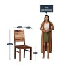 Oriel Sheesham Wood 4 Seater Dining Set In Rustic Teak Finish