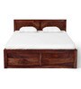 Oriel Sheesham Wood King Size Bed With Box Storage In Honey Oak Finish