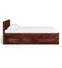 Oriel Sheesham Wood King Size Bed With Box Storage In Honey Oak Finish