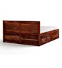 Oriel Sheesham Wood King Size Bed With Box Storage In Honey Oak Finish