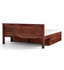 Oriel Solid Wood King Size Bed With Two Drawer Storage In Honey Oak Finish