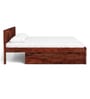 Oriel Solid Wood King Size Bed With Two Drawer Storage In Honey Oak Finish