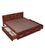 Oriel Solid Wood King Size Bed With Two Drawer Storage In Honey Oak Finish