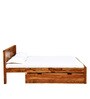 Oriel Sheesham Wood King Size Bed In Rustic Teak Finish With Drawer Storage