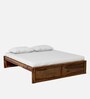 Oriel Sheesham Wood Low Headboard Queen Size Bed In Provincial Teak Finish