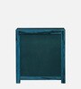 Oriel Sheesham Wood Shoe Cabinet In Ocean Blue Finish