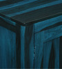 Oriel Sheesham Wood Shoe Cabinet In Ocean Blue Finish