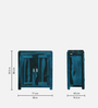 Oriel Sheesham Wood Shoe Cabinet In Ocean Blue Finish