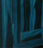 Oriel Sheesham Wood Shoe Cabinet In Ocean Blue Finish
