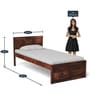 Oriel Solid Wood Single Bed In Provincial Teak Finish