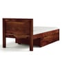 Oriel Sheesham Wood Single Bed With Drawer Storage In Honey Oak Finish