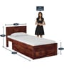 Oriel Sheesham Wood Single Bed With Drawer Storage In Honey Oak Finish