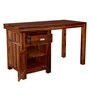 Oriel Sheesham Wood Writing Table In Dark Honey Oak  Finish