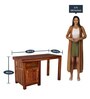 Oriel Sheesham Wood Writing Table In Dark Honey Oak  Finish