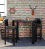 Oriel Solid Wood Two Seater Bar Set in Warm Chestnut Finish