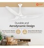 Orient Electric Aeroquiet Noiseless Premium Ceiling Fan for Home  18-pole strong motor  48 inch (1230 mm) White