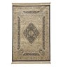 Beige Persian Viscose 3 ft x 5 ft Machine Made Carpet