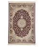 Beige Persian Viscose 3 ft x 5 ft Machine Made Carpet